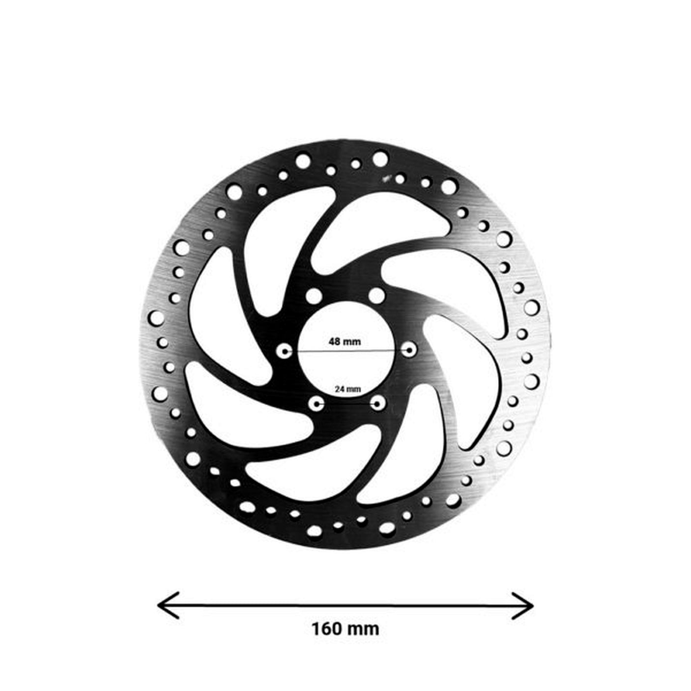 Disque de frein flottant 160mm entraxe 44mm (2 couleurs) Noir