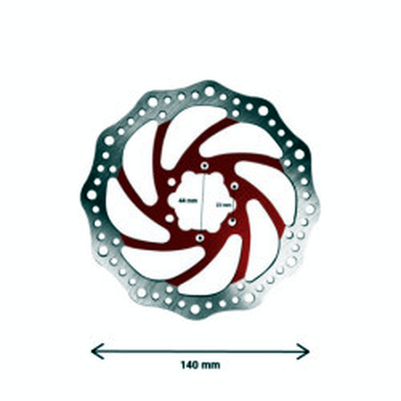 Disque de frein R6 140mm entraxe 44mm (3 couleurs) Vert