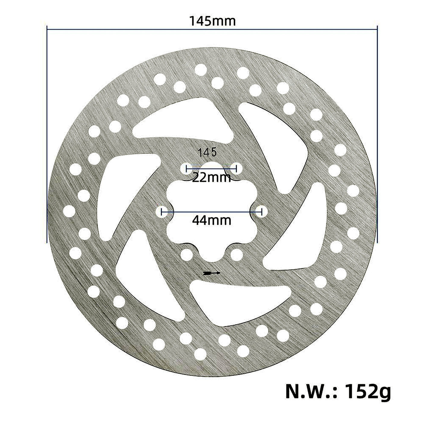 Disque de freins 145 mm 6 trous
