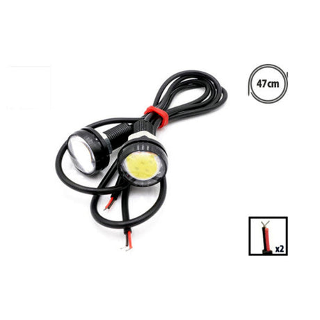 Paire de feux de signalisation LED blanche pour trottinette electrique