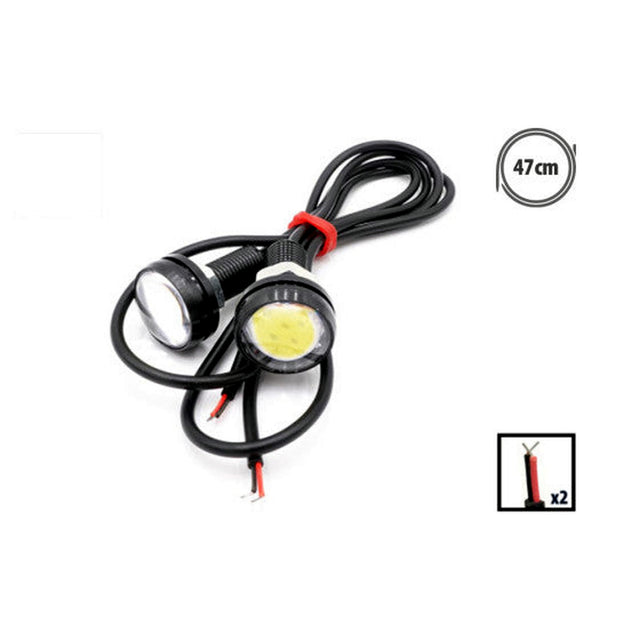 Paire de feux de signalisation LED blanche pour trottinette electrique