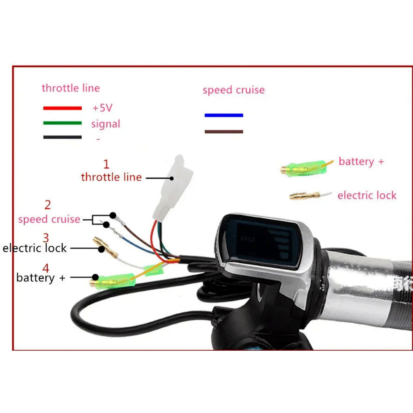 Gachette accelerateur indicateur batterie 48V