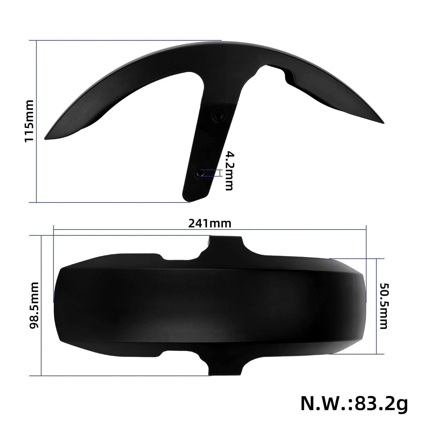Garde boue avant Xiaomi Scooter 5 et 5 Pro