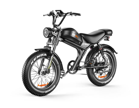 Emoko C93 fat bike électrique vue arrière phare LED 730 lumens
