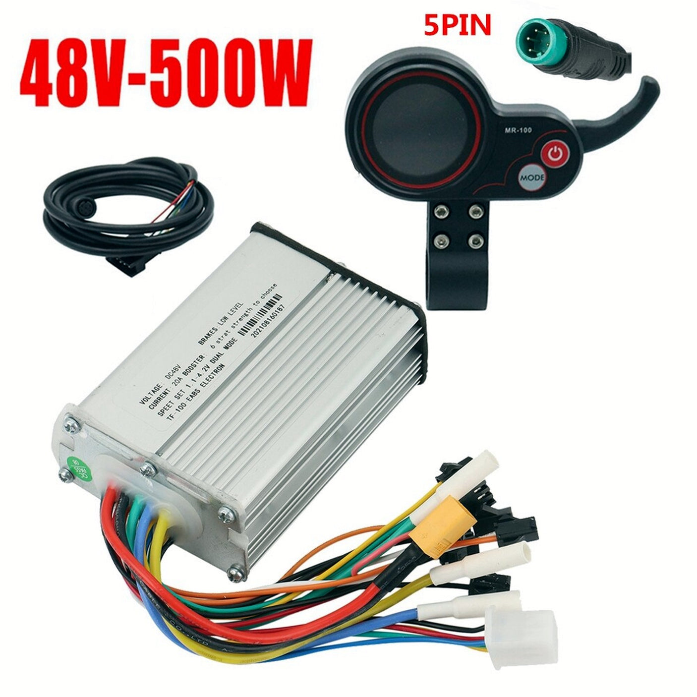 Kit controleur, display et cable data MR100 48V 500W pour trottinette electrique