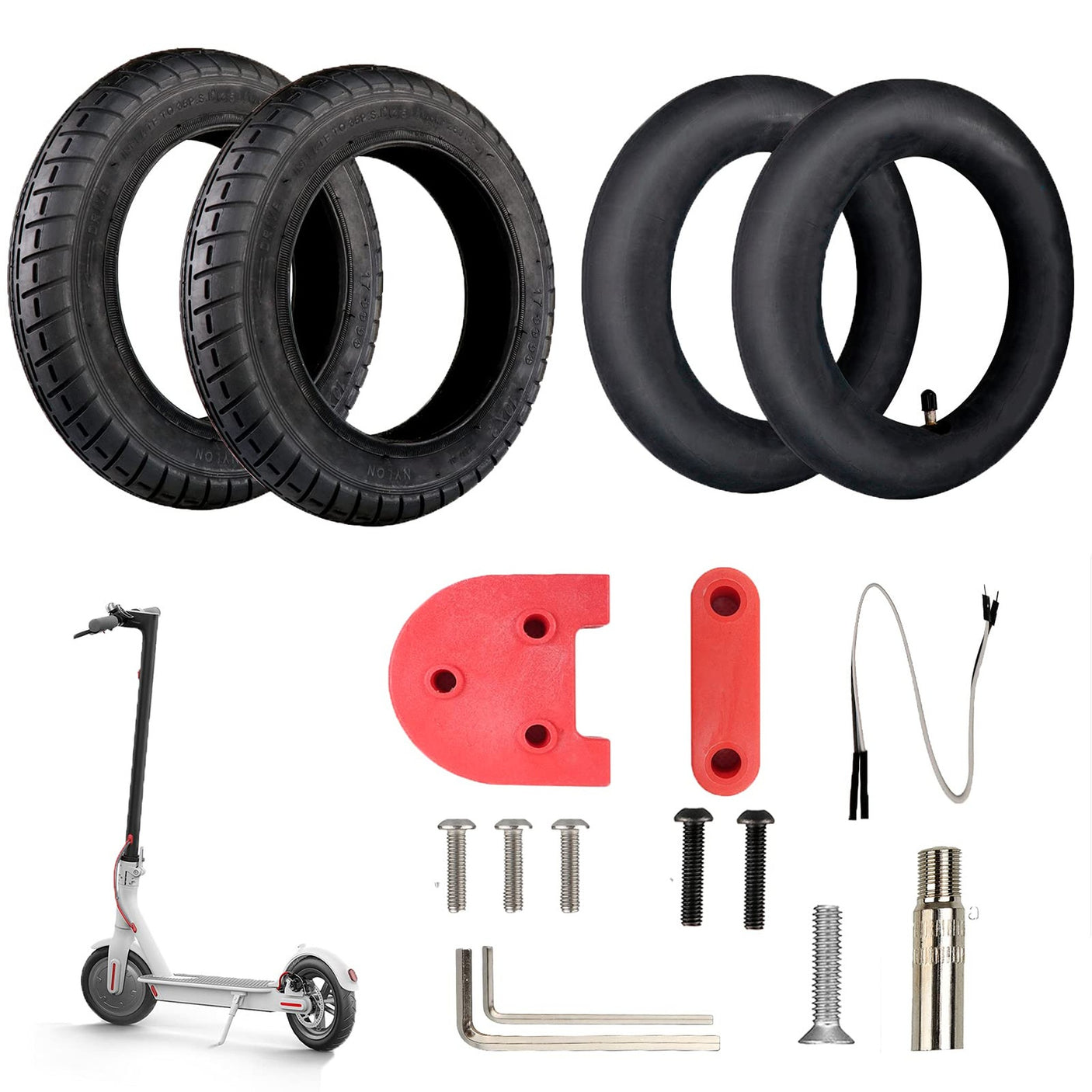 Kit de réhausse 10 pouces Xiaomi M365 & M365 Pro - couleur rouge