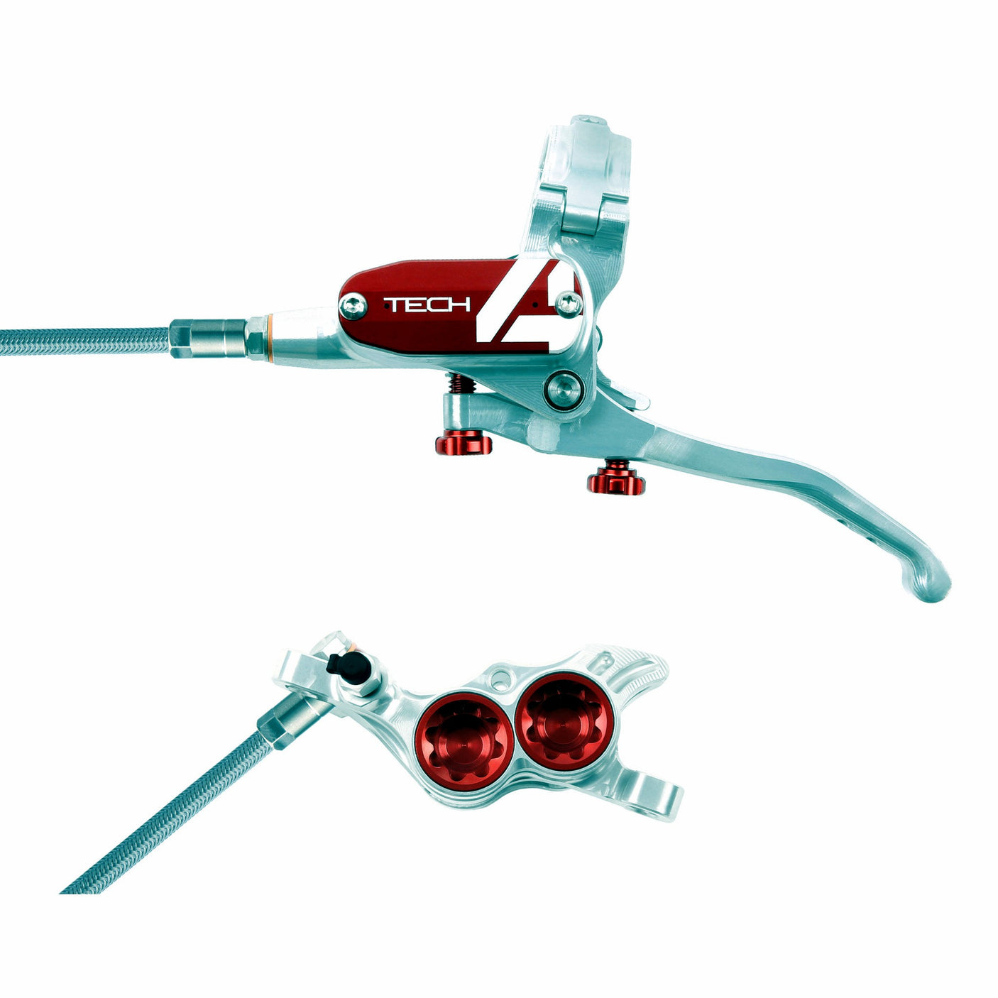 Kit freins hydrauliques 4 pistons FRV connecteur SM (2 etriers AR droite / AV gauche)