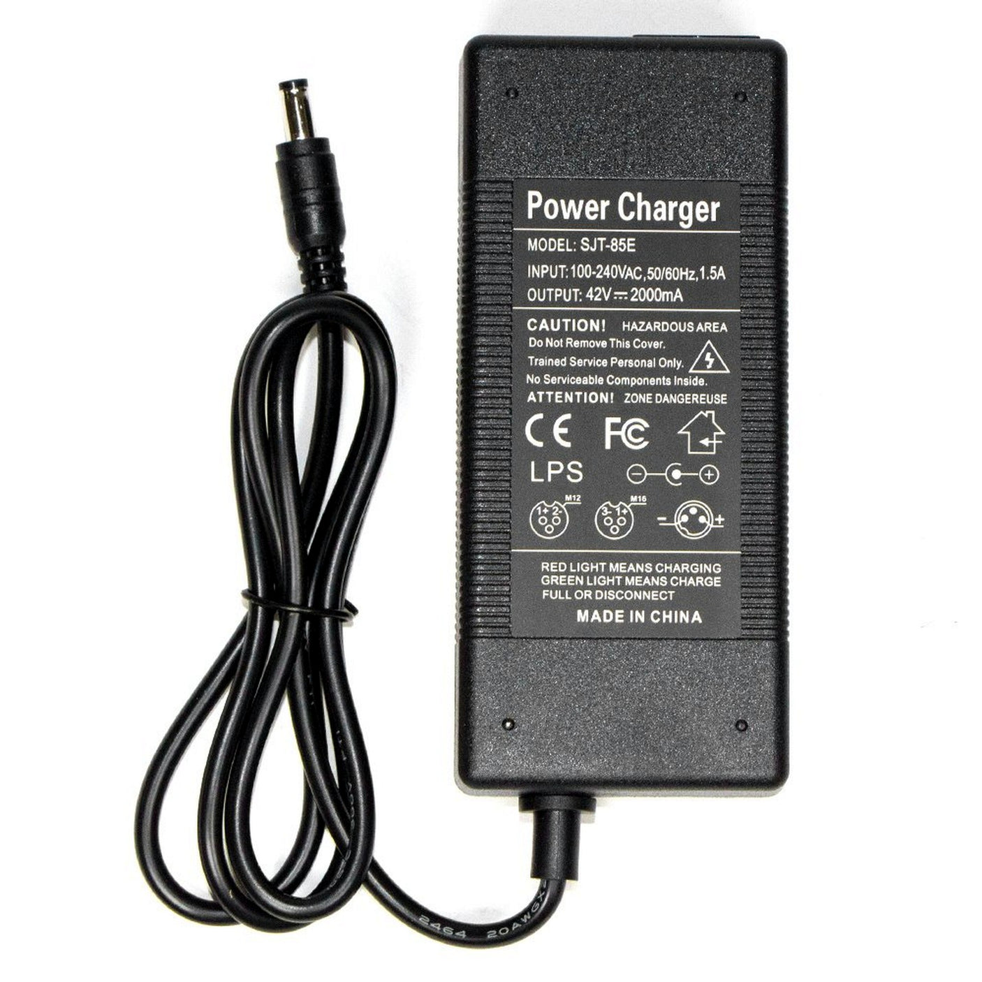 PACK Chargeur 36V ➡ 42V / 2A (connecteur DC 5.5*2.1MM)