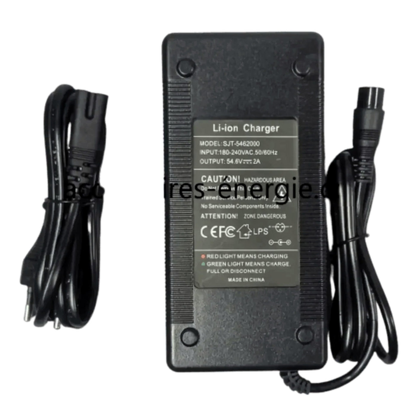 PACK Chargeur 48V ➡ 54.6V / 2A (connecteur RCA)