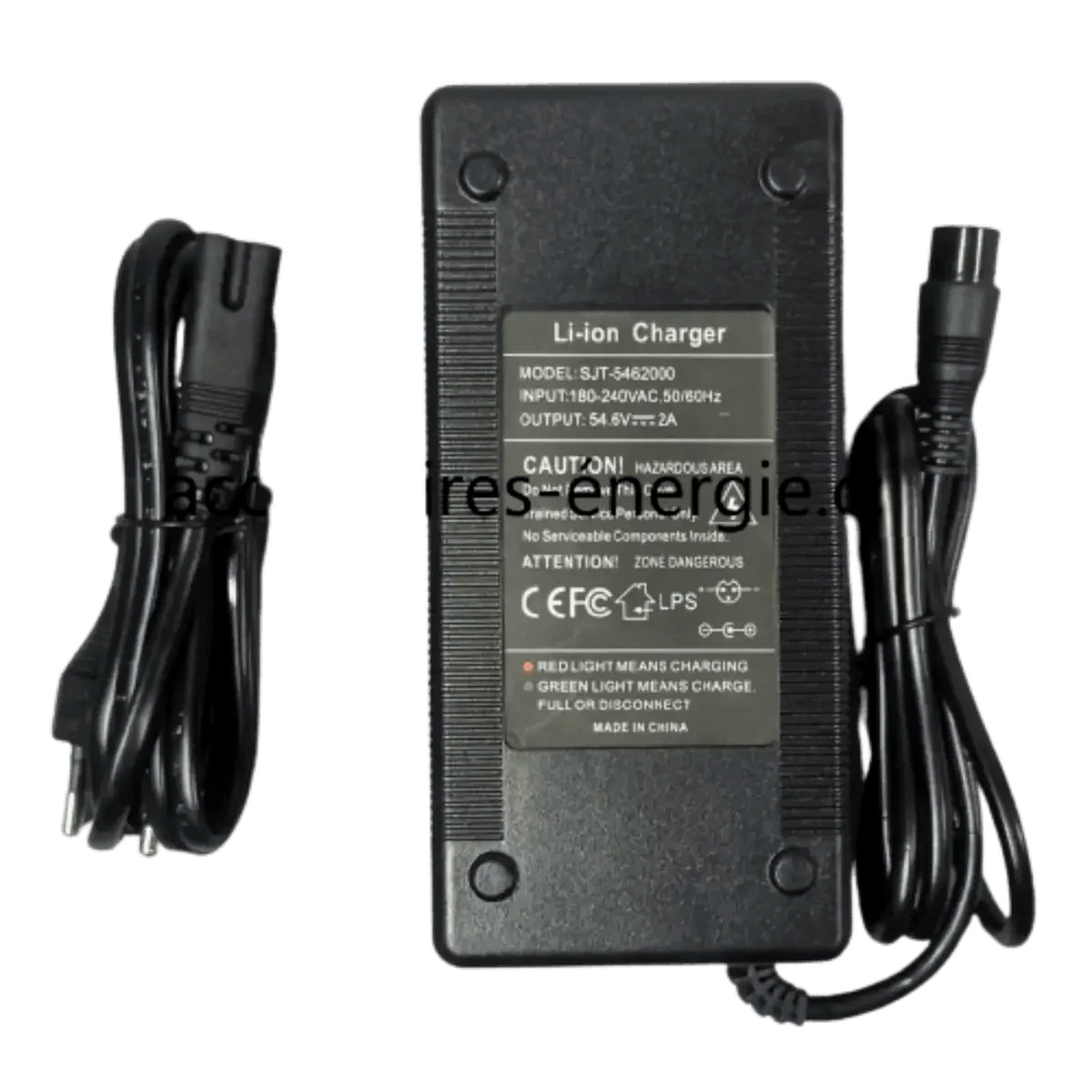PACK Chargeur 48V ➡ 54.6V / 2A (connecteur RCA)
