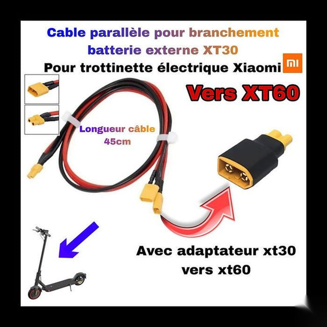 Pack de connecteurs XT30 mâles et femelles pré-câblés pour batterie