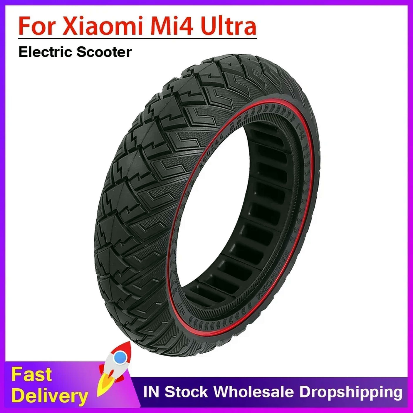 Pneu 250x64 Gel Anti Crevaison Xiaomi 4 Ultra Navee S65
