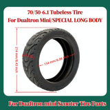 Pneu 70/50-6.1 tubeless Dualtron Mini Pop Togo Aminia (8.5x3)
