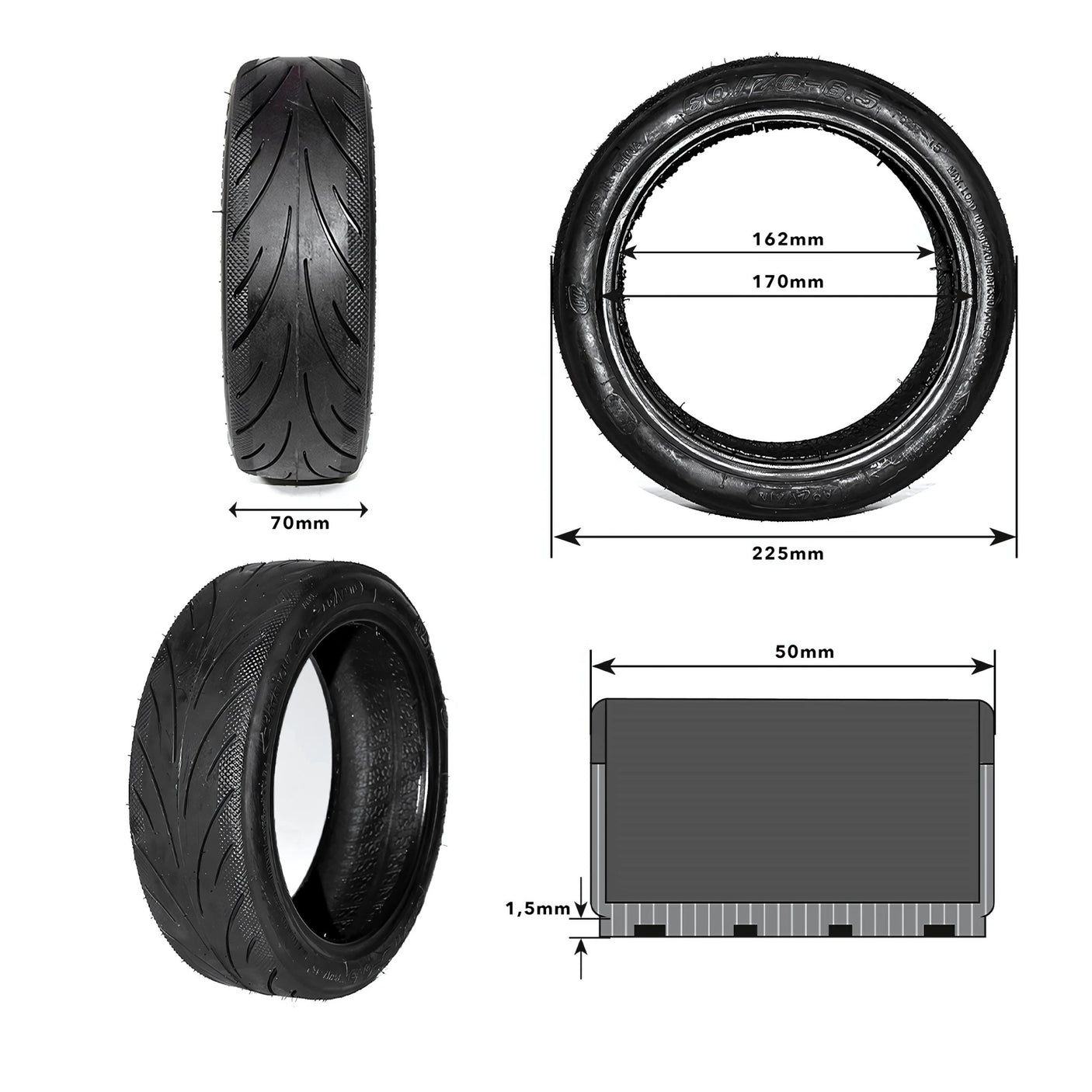 Pneu CST 10x2.70-6.5 tubeless