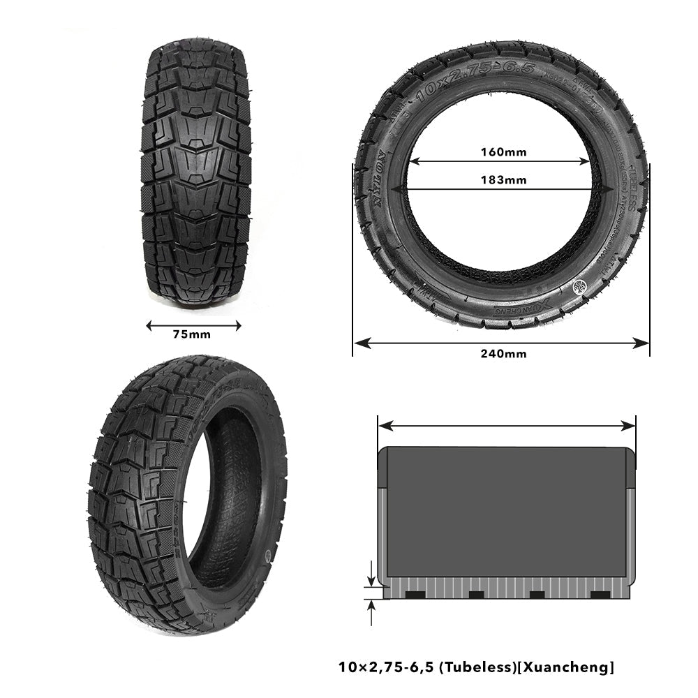 Pneu 10x2.75-6.5 Semi Off-Road Tubeless — Speedway / Urbanglide - vue detaillee