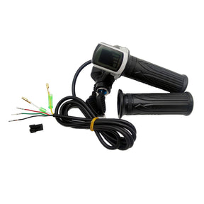 Poignee d'accelerateur 36V a cle avec ecran LED pour draisienne electrique