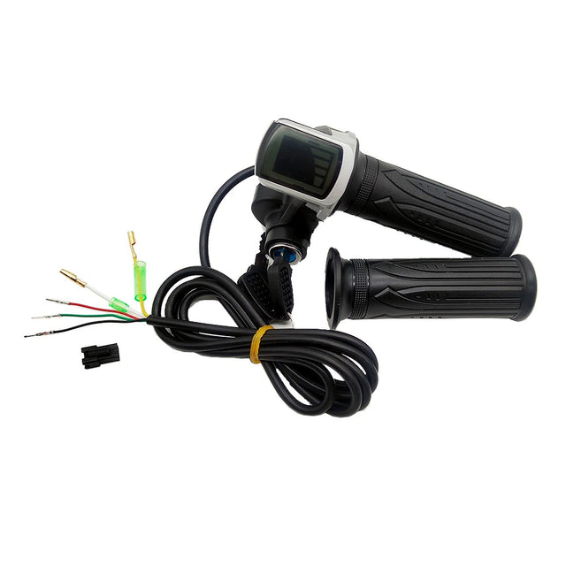 Poignee d'accelerateur 36V a cle avec ecran LED pour draisienne electrique