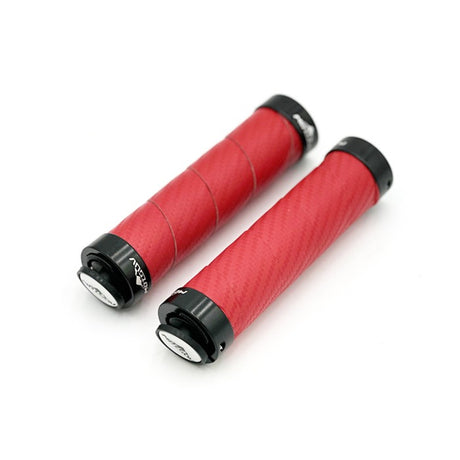 Poignées style carbone bleu/noir/rouge Rouge