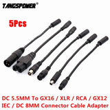 Prise GX12 3 pins femelle x5 pcs