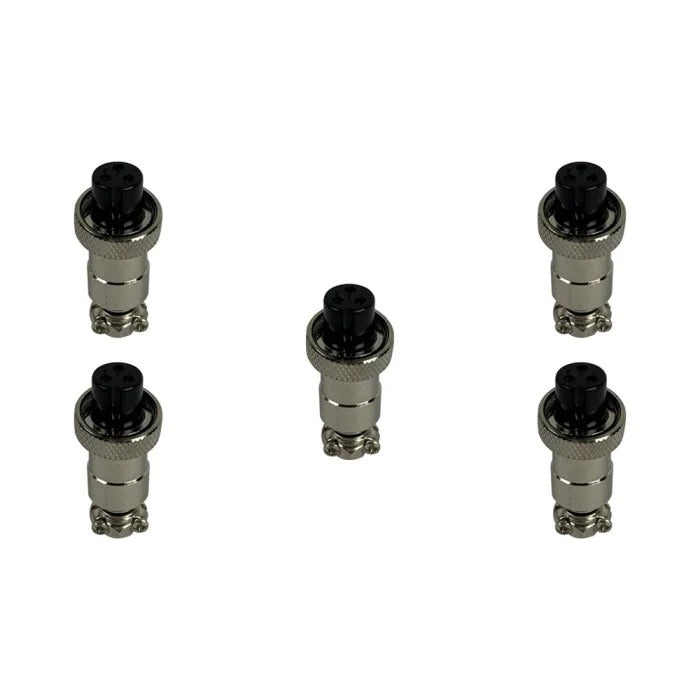 Prise GX12 3 pins femelle x5 pcs