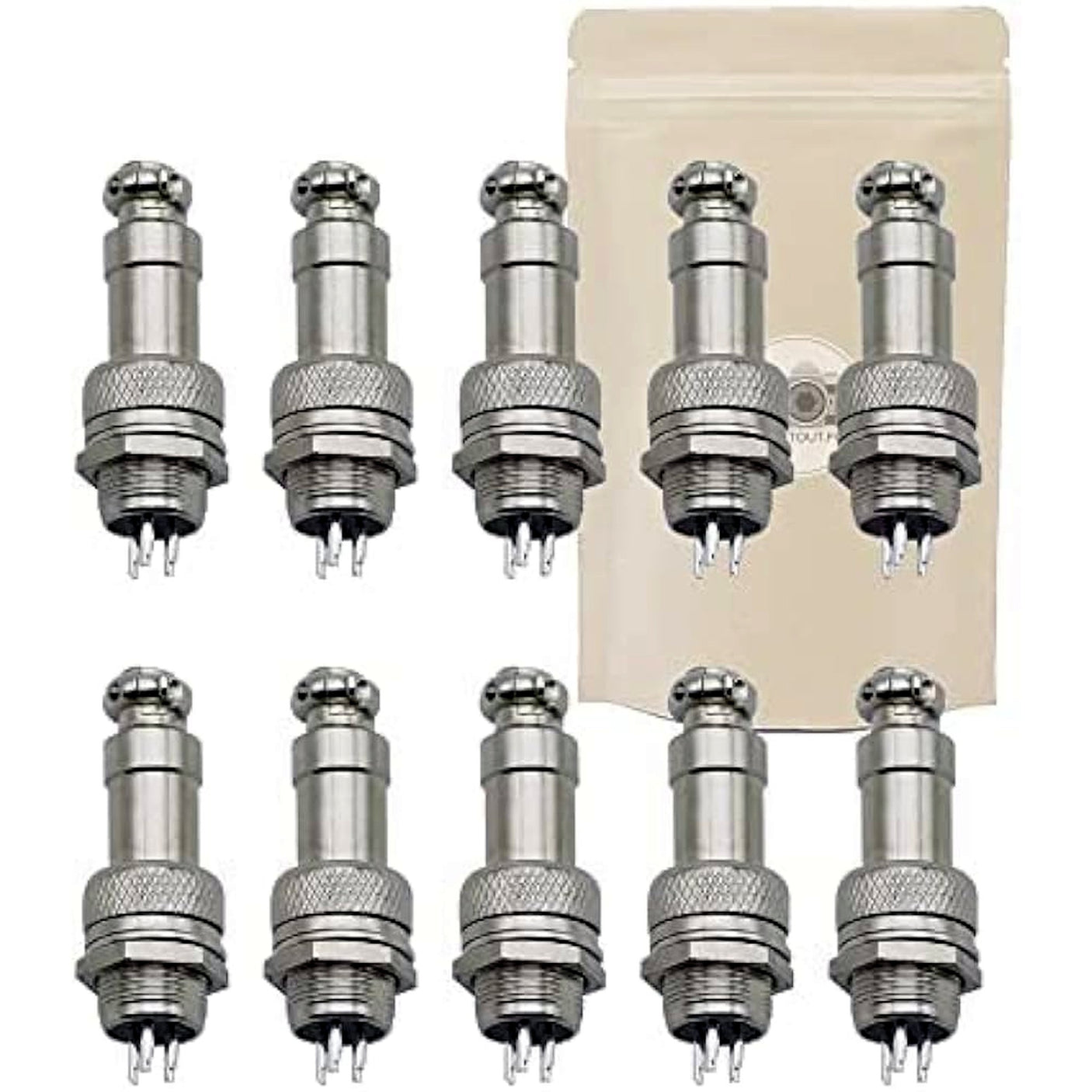 Prise GX12 3 pins mâle x5 pcs