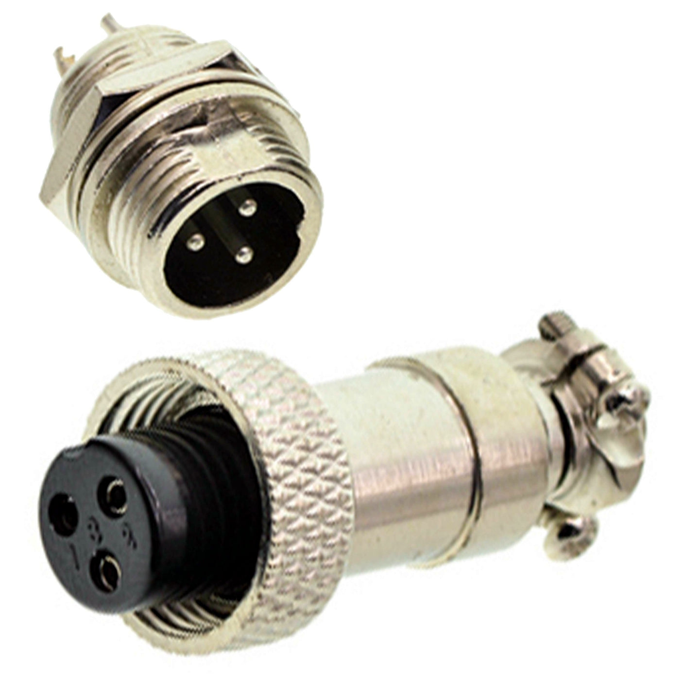 Prise GX12 3 pins mâle x5 pcs