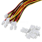 Prise JST 3 pin avec câble mâle x5