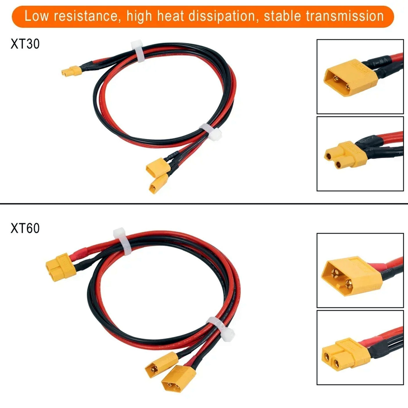 Prises XT30 Male et Femelle X20 Pcs