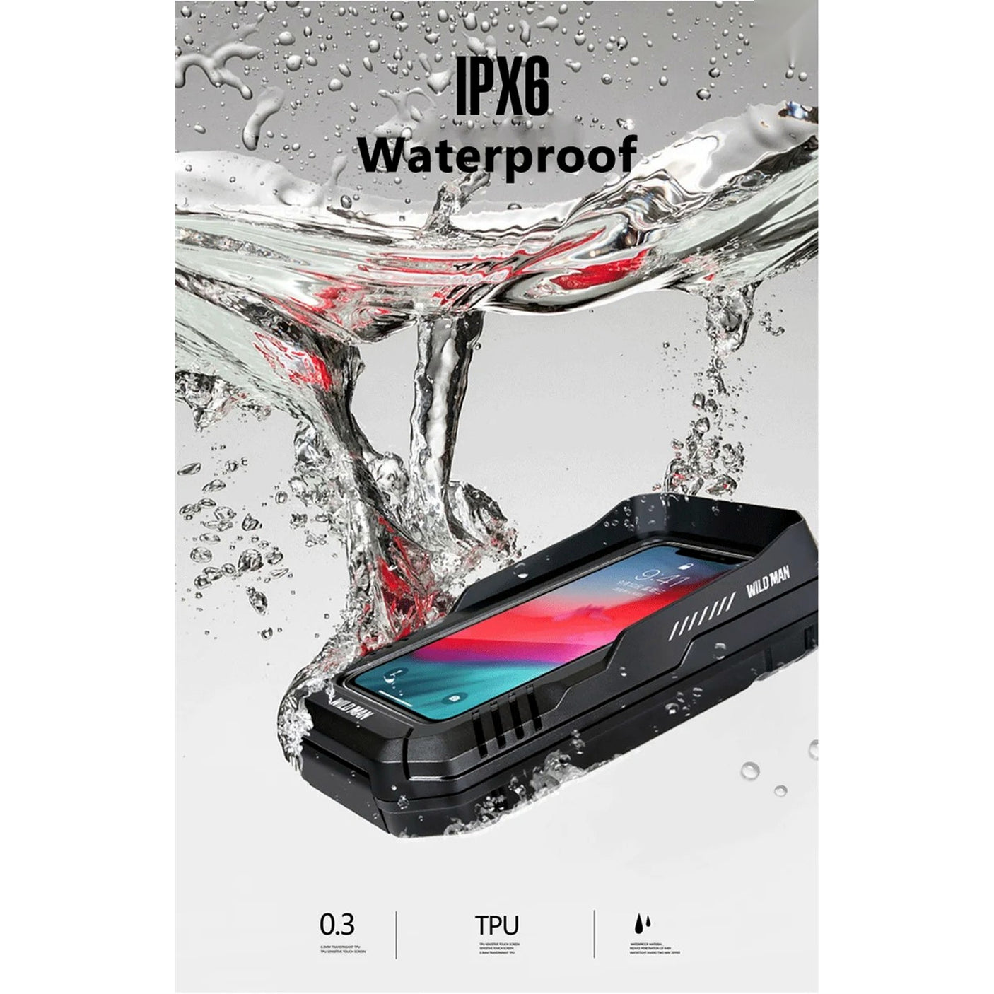 Sacoche support telephone rotatif 360° IPX6 Wildman