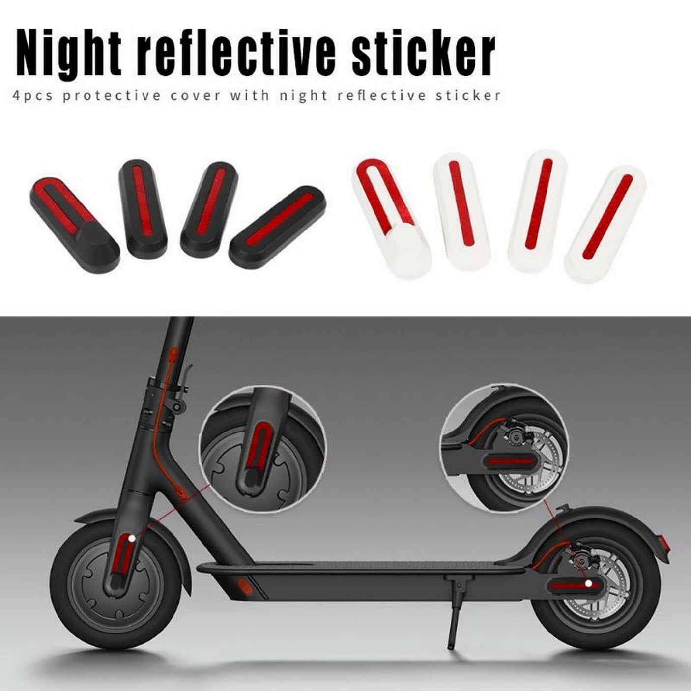 Stickers cache axe de roue Xiaomi M365 & M365 Pro (plusieurs couleurs) Rouge
