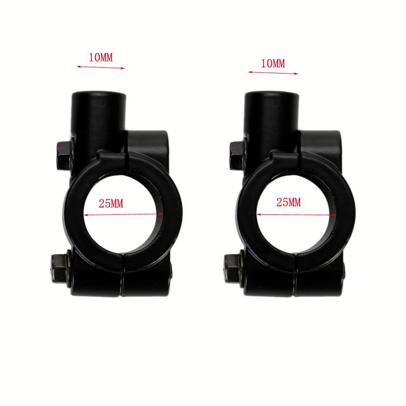 Supports retroviseurs 10mm diametre (x2 pcs)