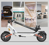 Kepow E12 trottinette électrique blanche pliable 500W 48V Voltix Belgique
