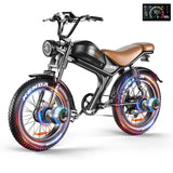 Emoko C93 fat bike électrique scrambler marron Dual drive 2000W Voltix Belgique